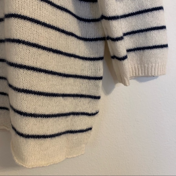 360 Cashmere 3/4 Sleeve Striped Boat Neck Sweater in Pink, Size M - Picture 5 of 11